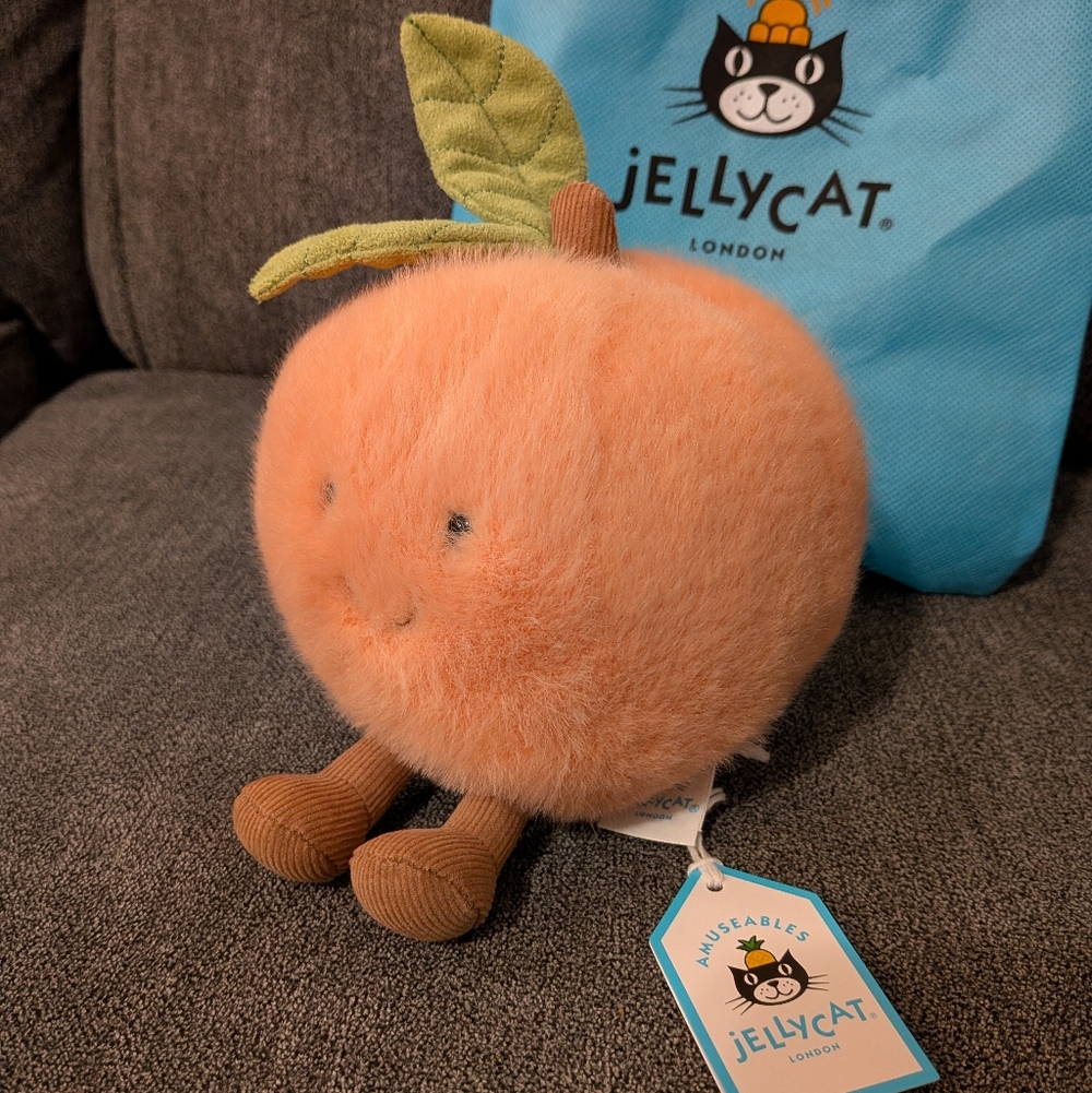Jellycat Amuseables Peach NWT htf - Picture 2 of 5